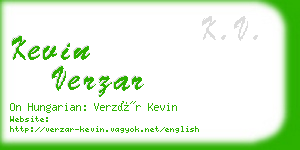 kevin verzar business card